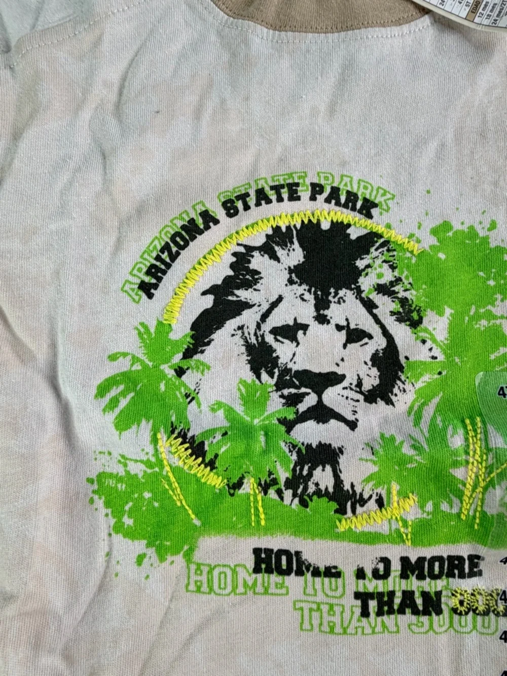 Arizona Boys Size 4 Short Sleeve Shirt Tiger Graphic Safari New Tags